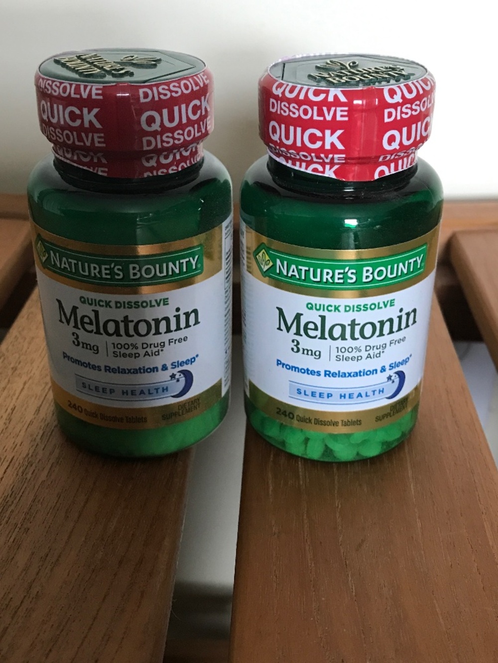 NATURE’S BOUNTY MELATONIN 3MG 240 QUICK RELEASE TABLETS